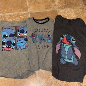 DISNEY BUNDLE! 3 shirts gray/blue stitch